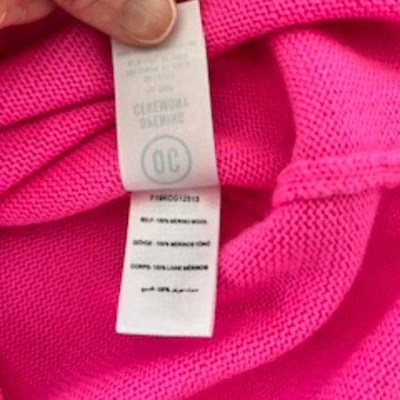 Opening ceremony merino wool knit sweater in bright pink, size small - Picture 8 of 11